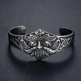 Viking Warrior Old Man Head Stainless Steel Men's Bracelet Trendy